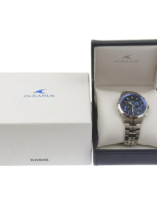 CASIO Oceanus Manta Watches OCW-S2400 black/blue blackDial titanium Solar ... main image 4
